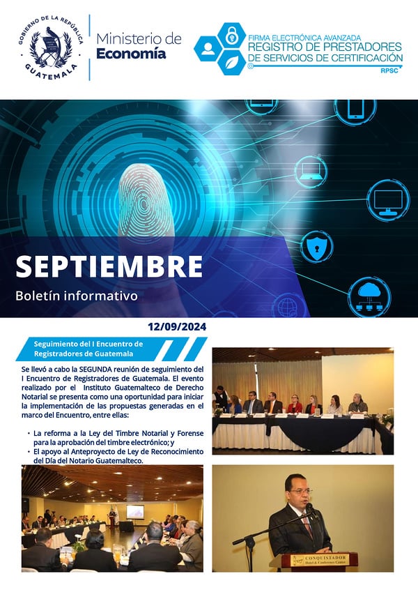 Portada Boletín informativo septiembre 2024